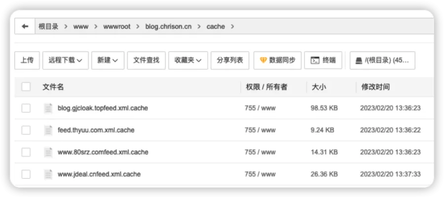 缓存文件XML